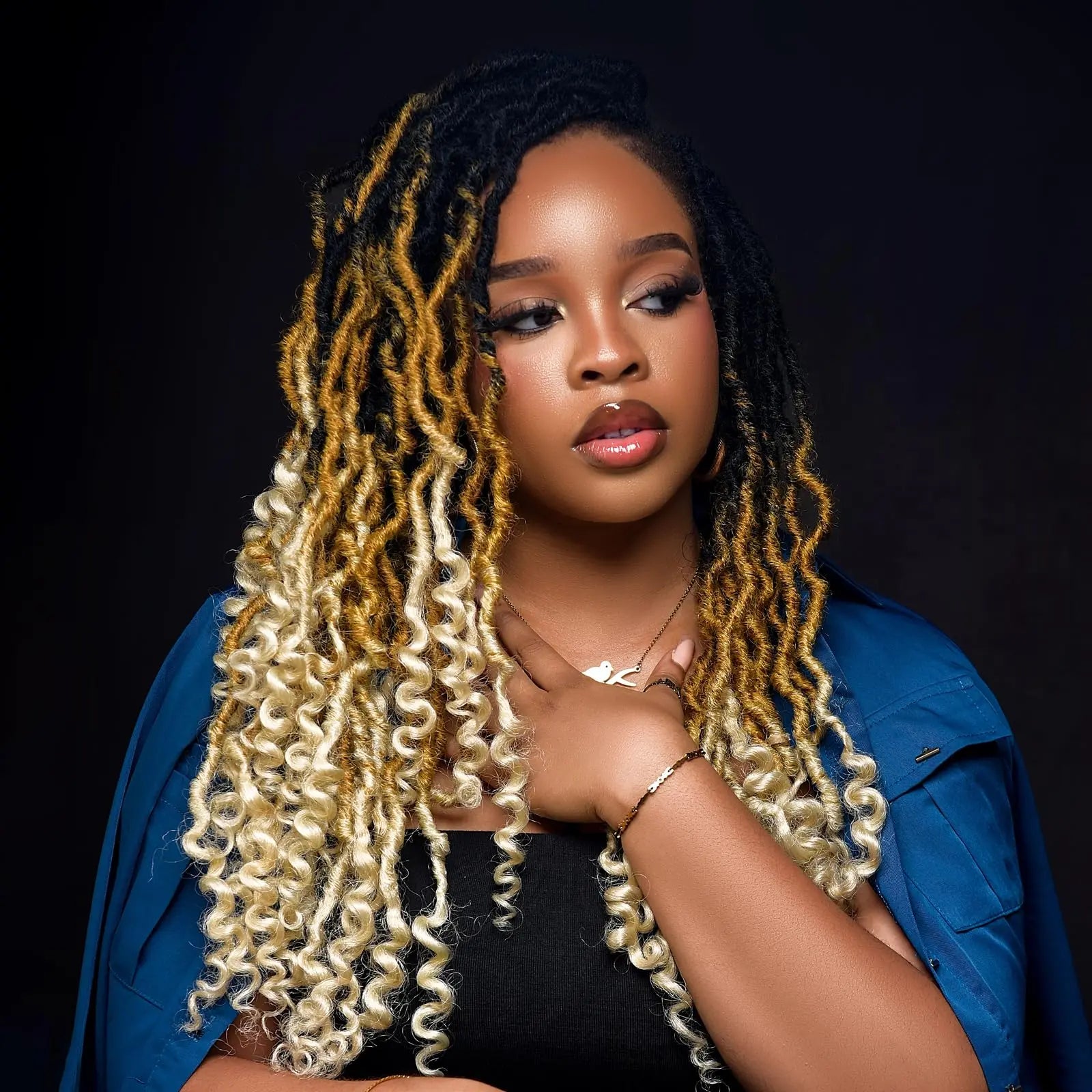 ( US ONLY) FAST SHIPPING PL | Toyotress® Passion Faux Locs Crochet Hair Pre-Looped Curly Faux Locs Hair Extensions Toyotress